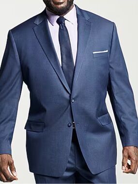Shaquille O’Neal XLG Blue Suit Jacket Sports Coat Blazer Men's Size 50R